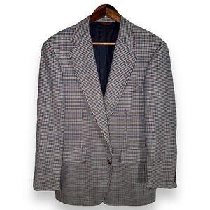 80s Jos. A Bank Multicolored Check 100% Wool Sportcoat 40R